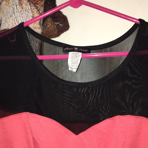 Heart 2 Heart Peplum Mesh Dress - Picture 3 of 3